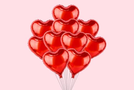 Globos y decoraciones temáticas de San Valentín
