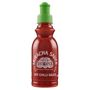 Go-Tan, Salsa Sriracha, Condimento de Chile Picante, 54 por ciento Chile Rojo, Sabor Picante, 215 ml