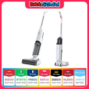 ILIFE W90 Lavado de fregona inteligente en seco y húmedo inalámbrico, succión de 5500 Pa, autolimpieza de 1 minuto, tanque de agua doble grande